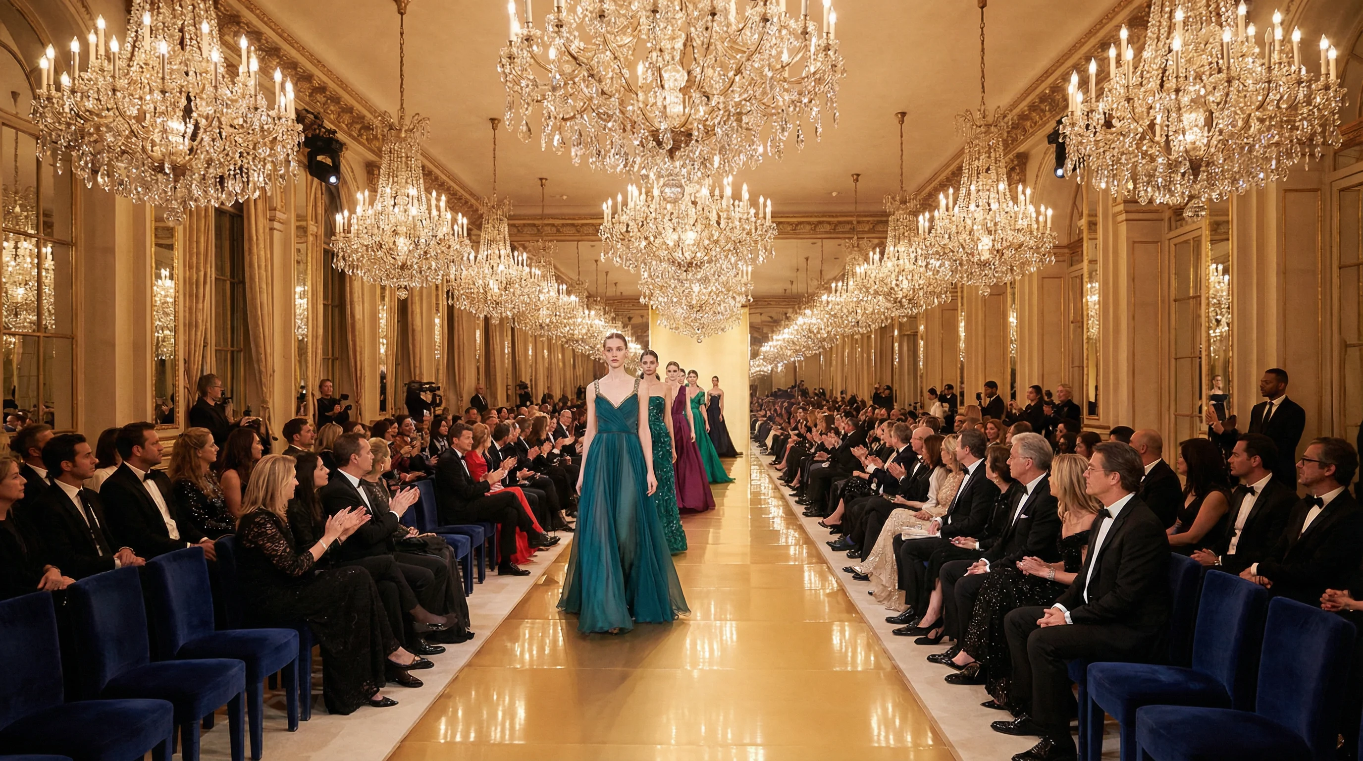 高级定制晚礼服展示，百家乐 时装秀精彩瞬间