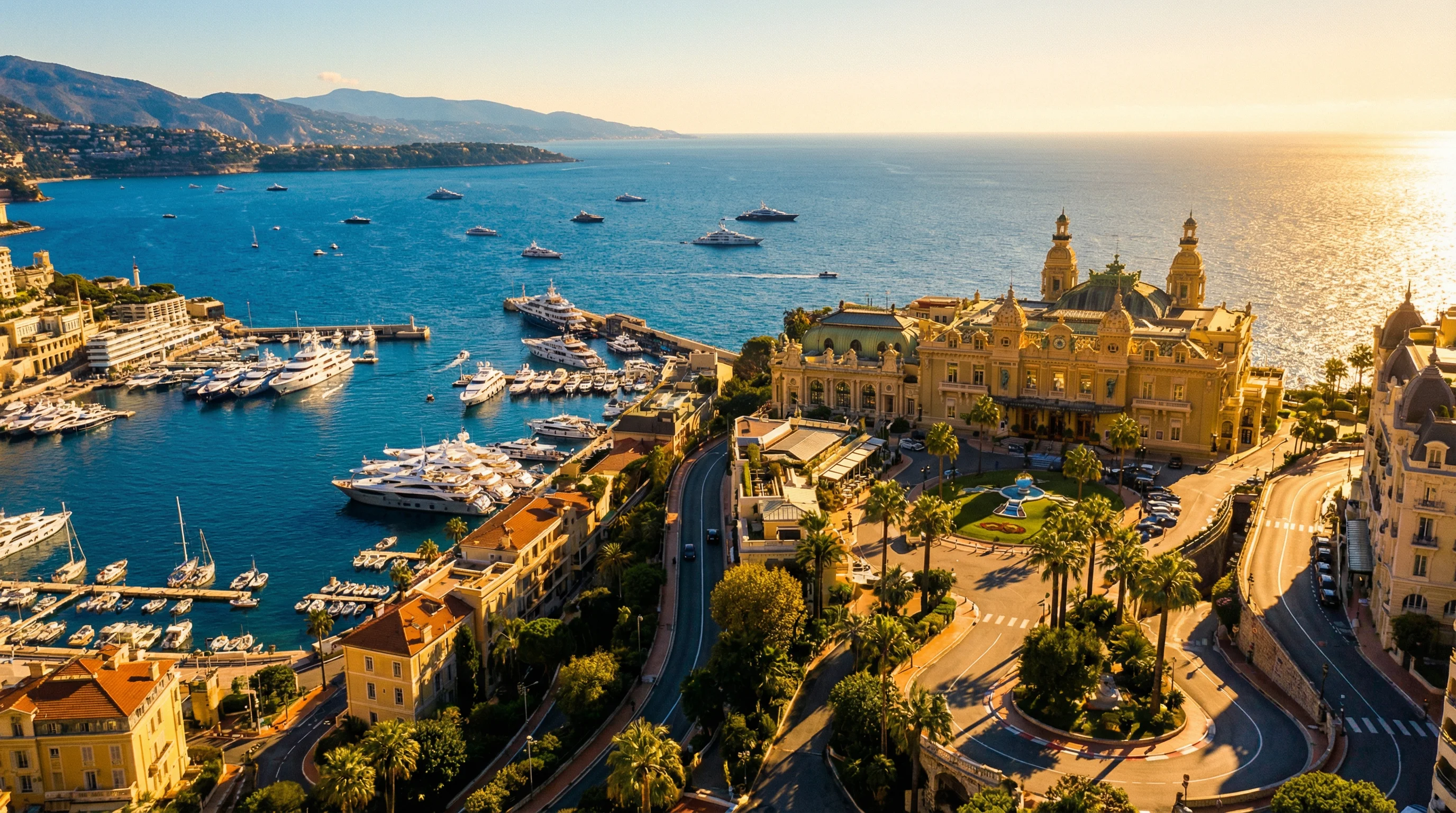 蒙特卡洛海岸线全景，百家乐 灵感之源